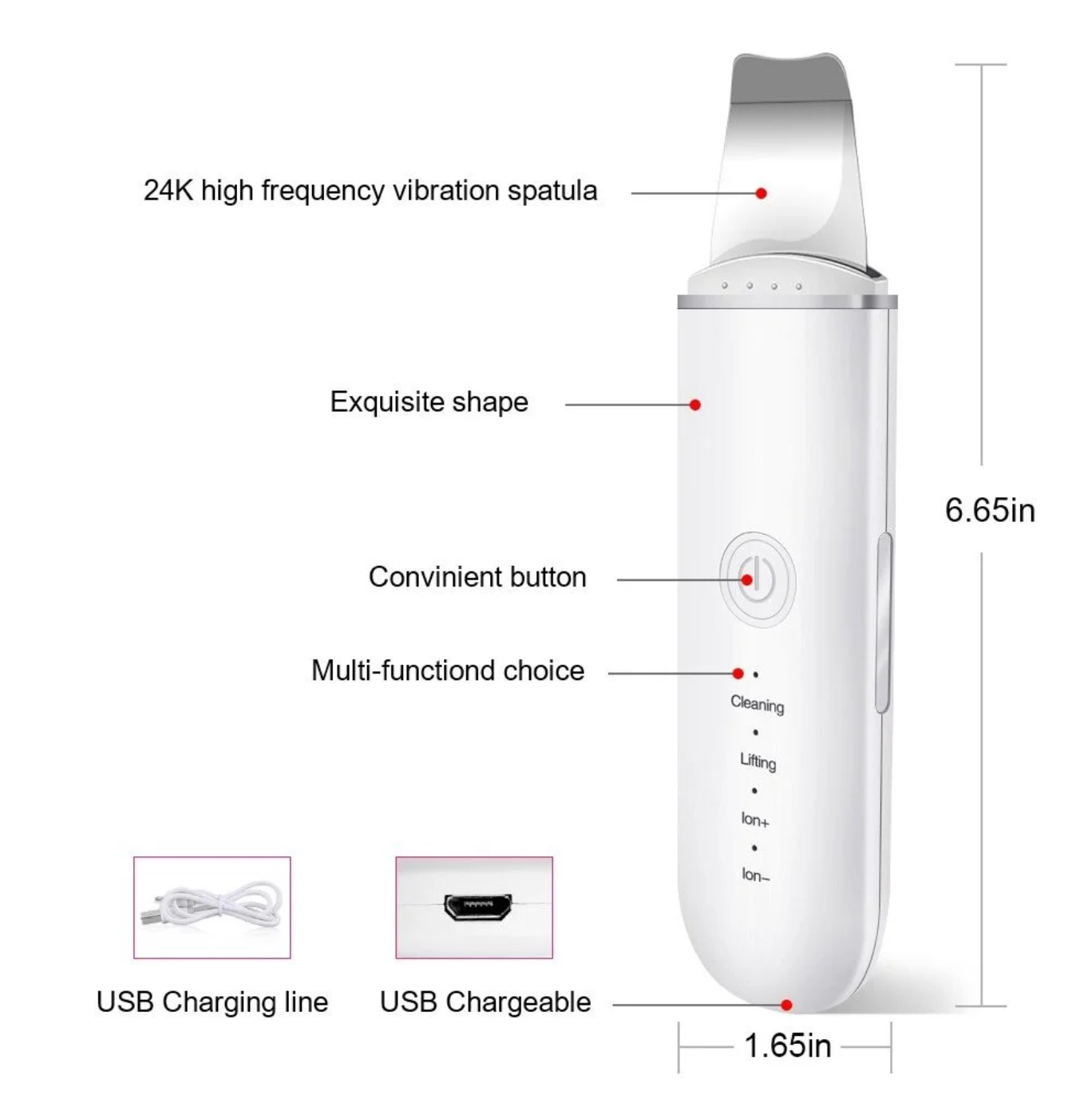 Veloura™ Ultrasonic Skin Scrubber